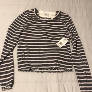 Striped indigo/navy sweater size small, never worn